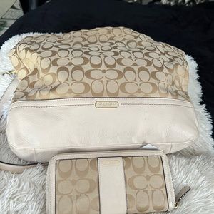 Beautiful coach bag and wallet for sale